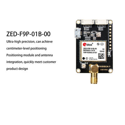 ZED-F9P RTK GNSS Development Board with Multi-GNSS Raw Data Output, 0.01m Accuracy, and -40℃ to 85℃ Temperature Range