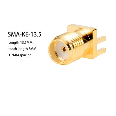 SMA-KE-13.5 Gold Plated Female Connector Straight For PCB Mounting Wifi Antenna Connector